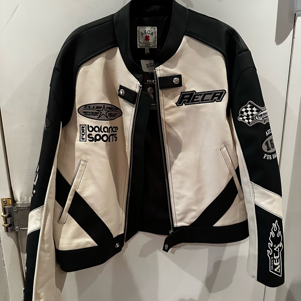 Club Peach Black and White Jacket
